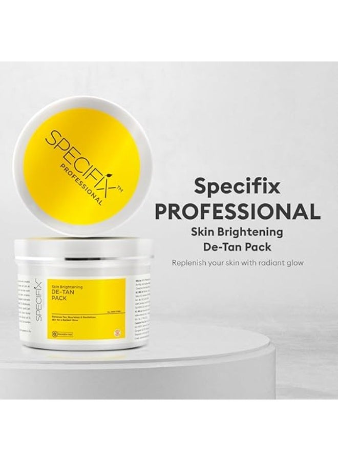 VLCC Specifix PROFESSIONAL Skin Brightening De-Tan Face Pack - 400g | With Glycolic Acid, Niacinamide, and Kojic Dipalmitate | Easy Tan Removal, Anti Pigmentation | For Dark Spots, and Dull Skin. - Image 4